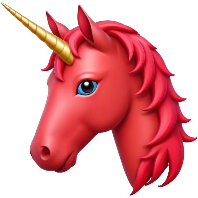 Red unicorn  emoji