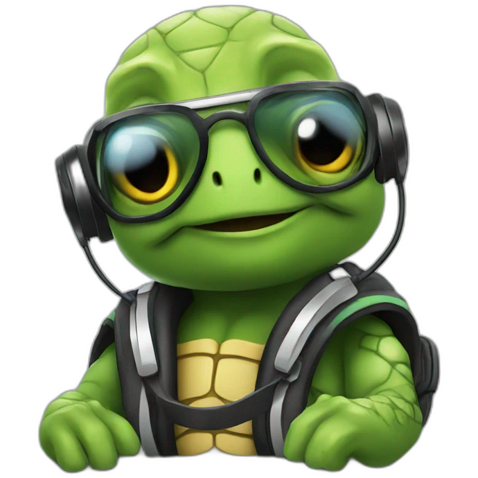 Dj turtle emoji