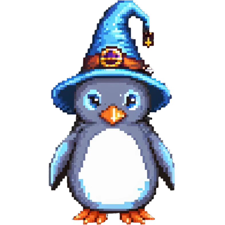 penguin wizard emoji