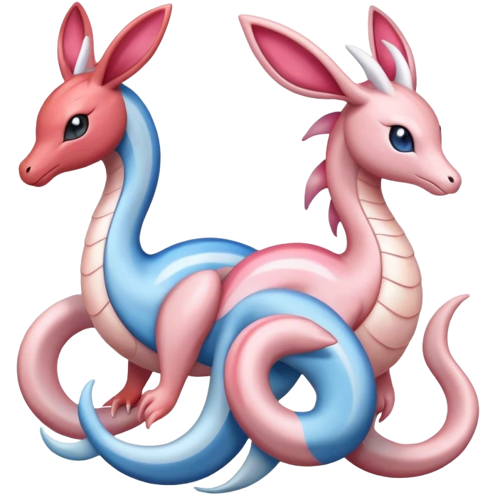 Milotic-Sylveon-Dragonair-Pokémon full body emoji