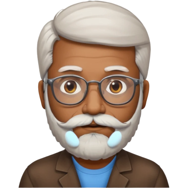 Indian software developer with beards and specs, with few white hairs in beard emoji