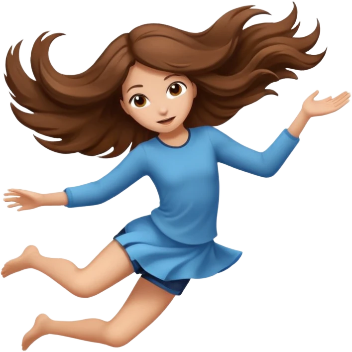 Girl doing a flip hair emoji