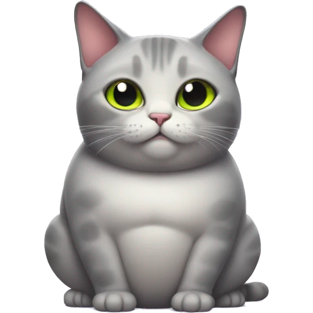 Obese kitty with alien features  emoji