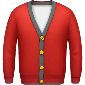 Red cardigan emoji
