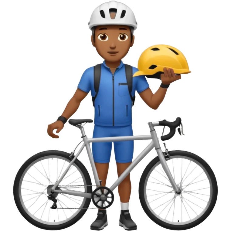 Urban Bike Courier black man  emoji