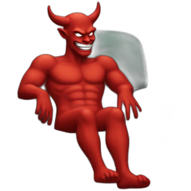relaxing devil emoji