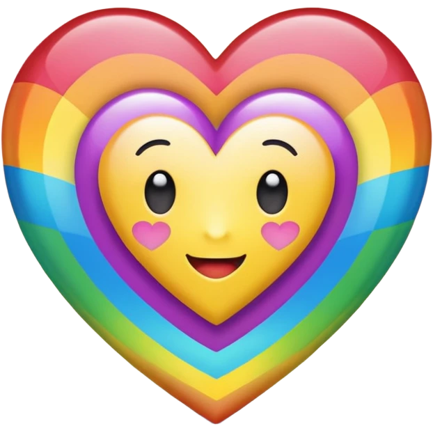 Corazon de arcoiris emoji
