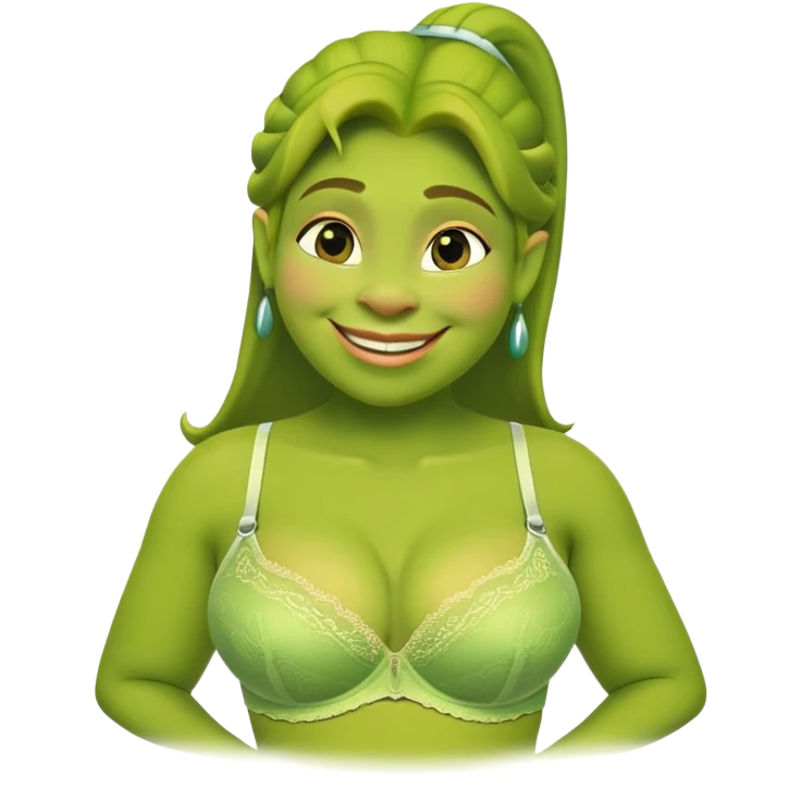 shrek with bra emoji