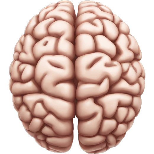 Human brain top vie emoji