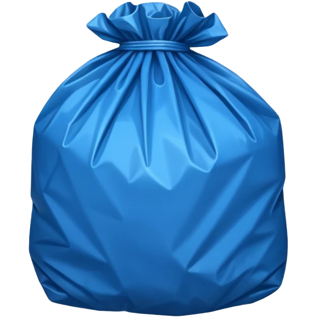 blue garbage bag emoji