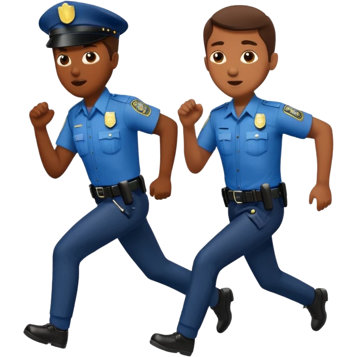 Hırsız polisi kovalıyor emoji