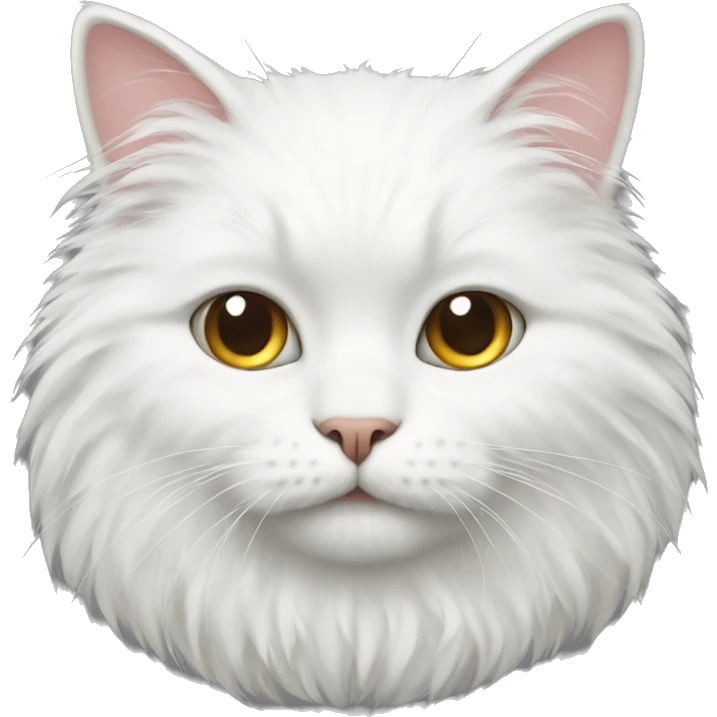 white fluffy cat emoji
