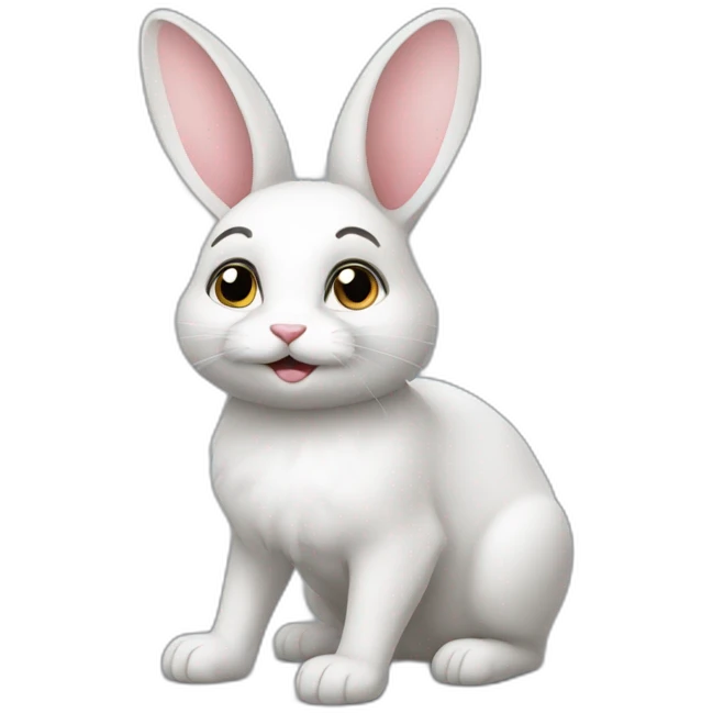 chat sur lapin emoji
