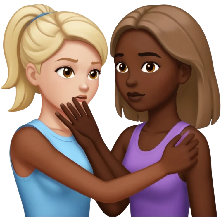 African American women slap white girl in the face  emoji