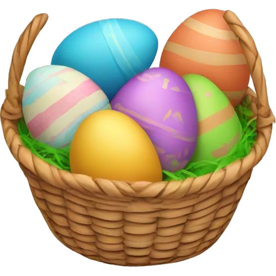 Easter eggs in a basket emoji