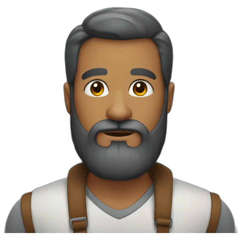 Homem forte careca de barba  emoji