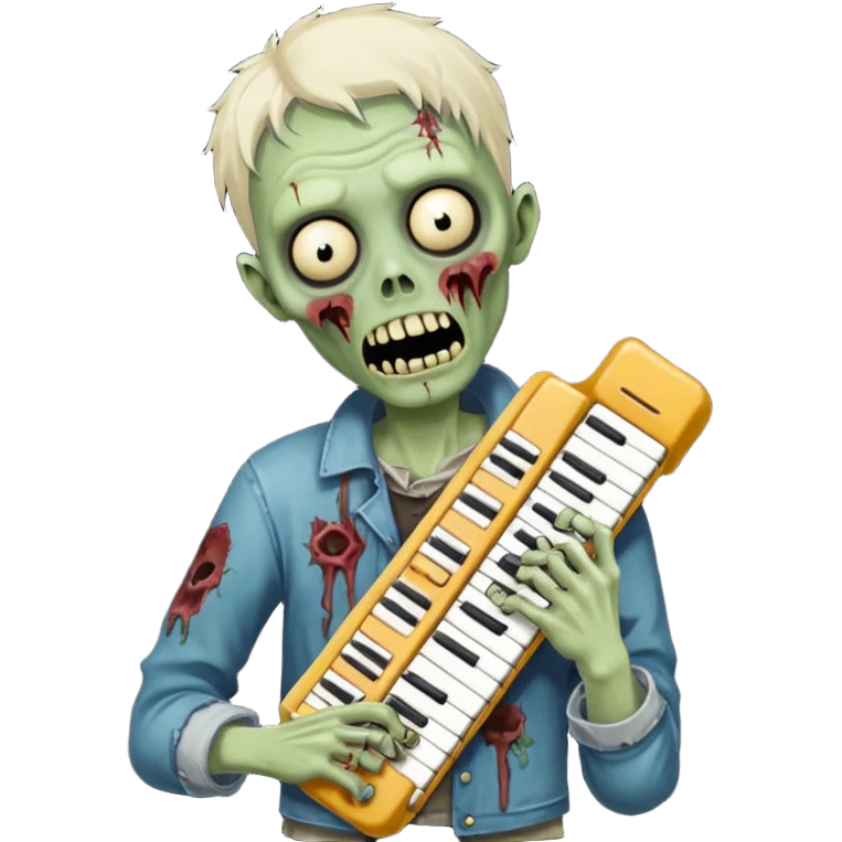 Zombie plays the melodica emoji