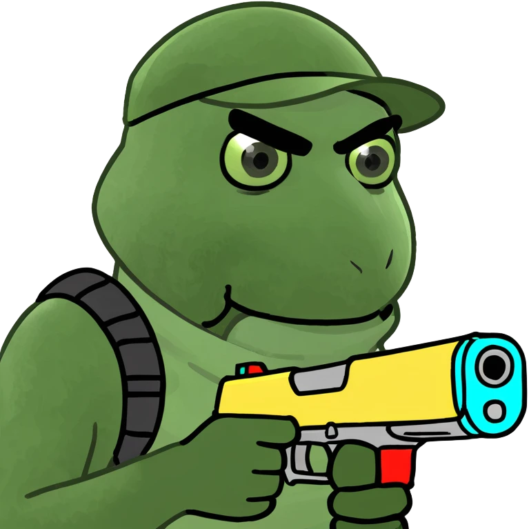 Robber holding a watergun emoji