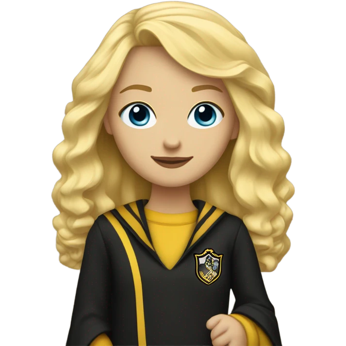 Blonde blue eye hufflepuff student adult  emoji