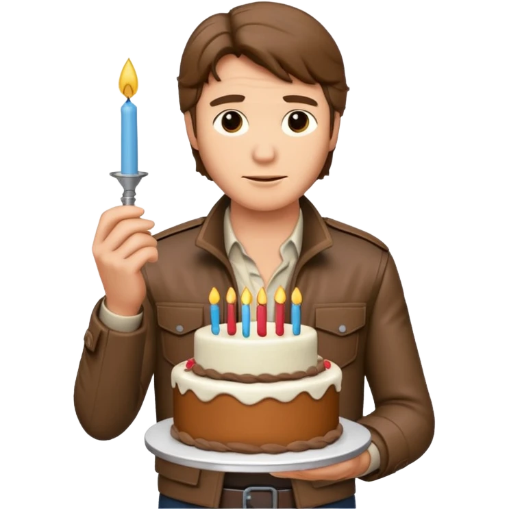 Han Solo holding a birthday cake emoji