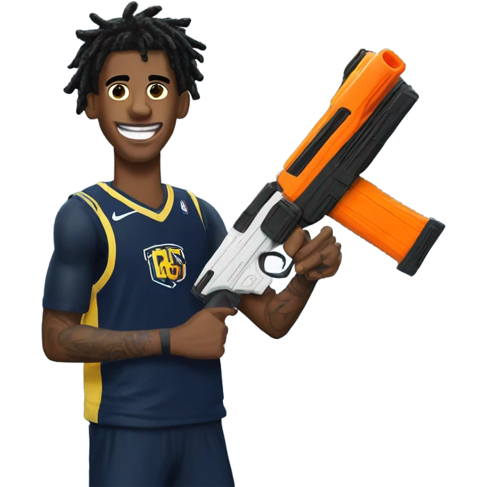 Ja morant with a nerf gun emoji