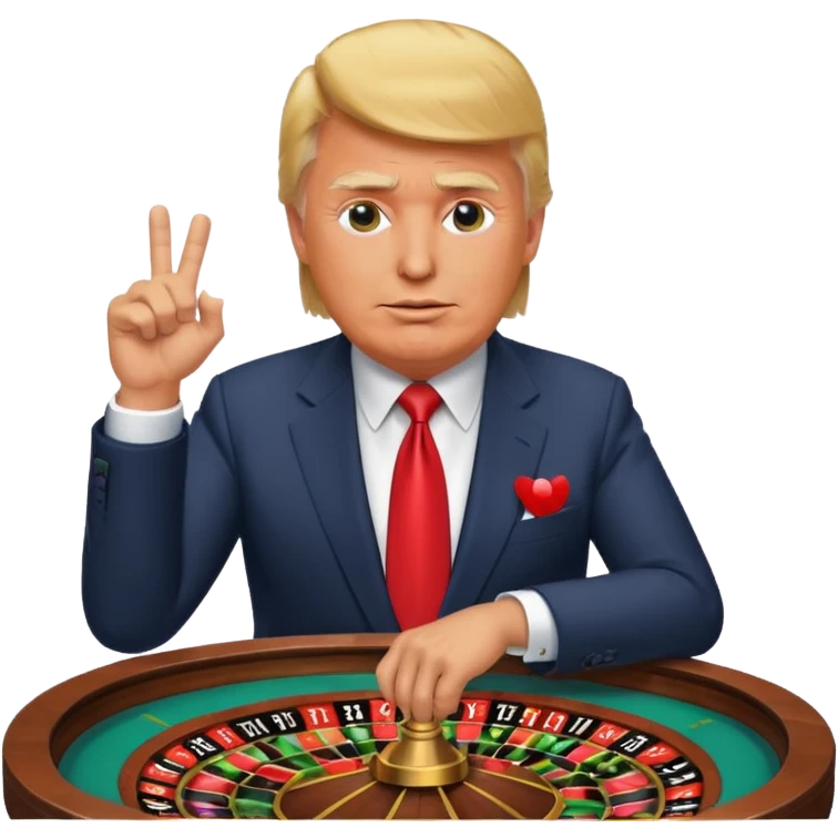 trump , playing roulette big wins emoji