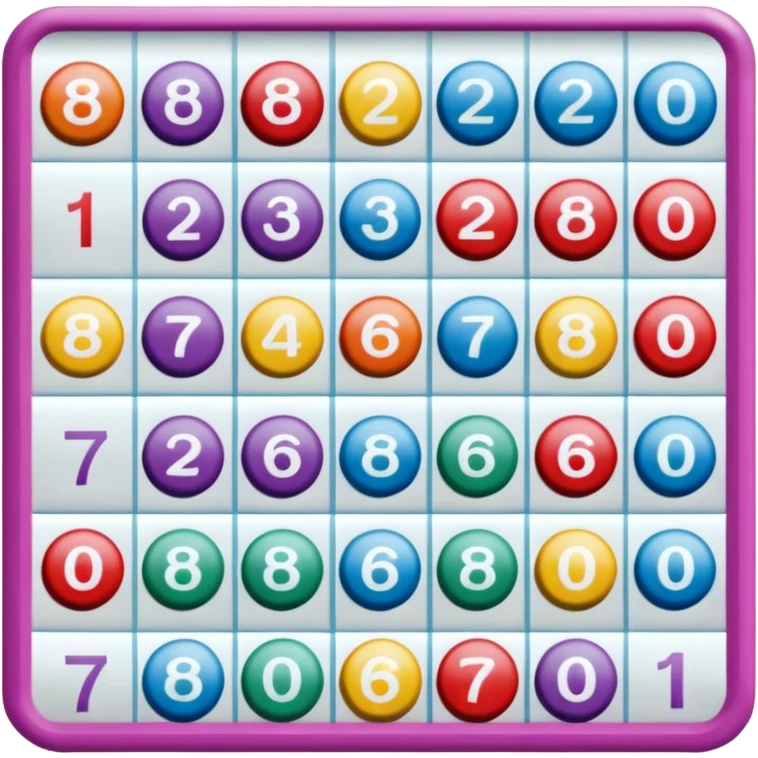 Cartela de bingo emoji