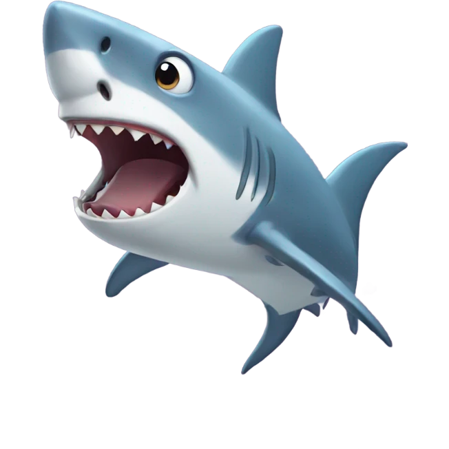 Confused shark emoji