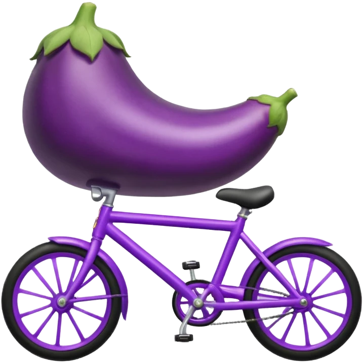 Eggplant on a bike emoji