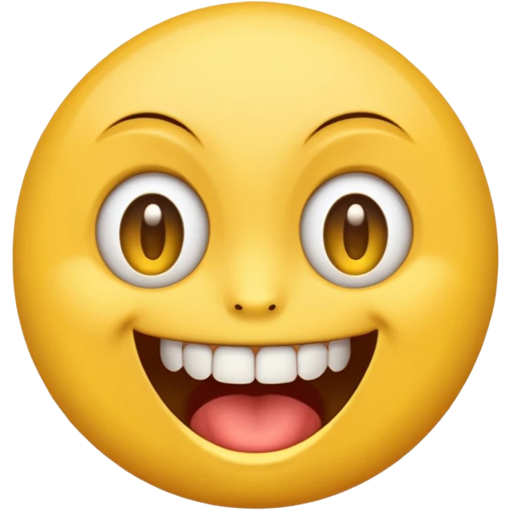 Emoji with one eye and open mouth and one tooth  emoji