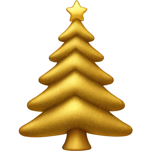 A golden chrismas tree emoji