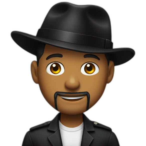 Will Smith with a Black hat emoji