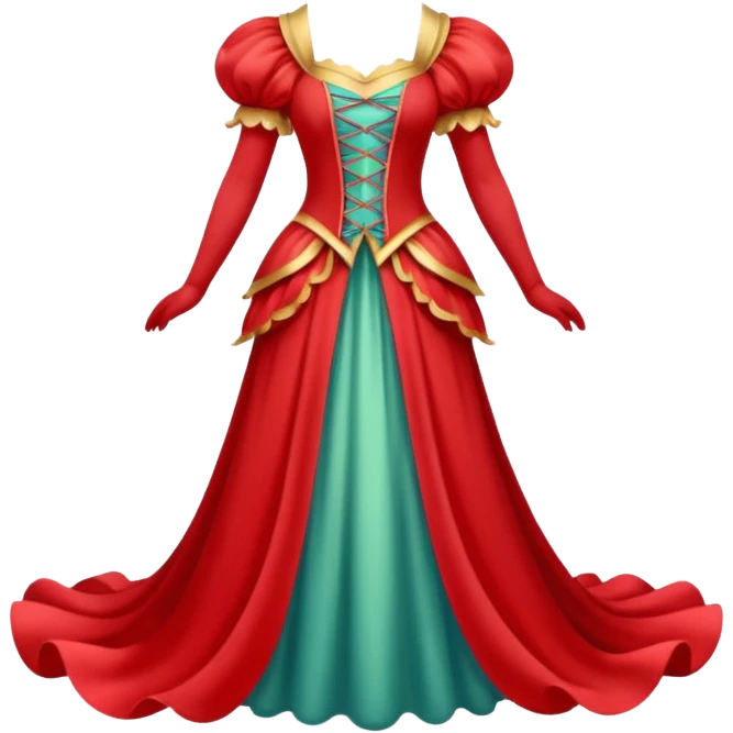 Fairy Tale Costume including red and other colors emoji