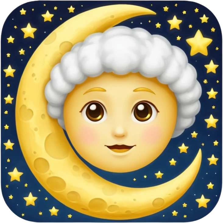 Moon with a night cap  emoji