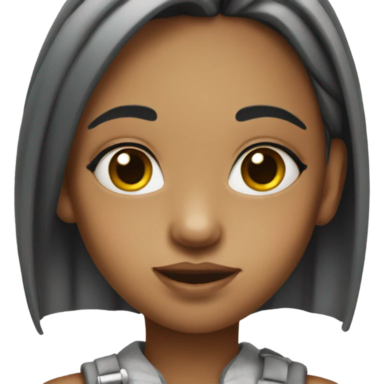 Girl with piercing on face emoji