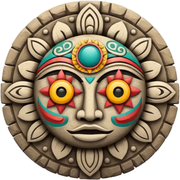 Sol y luna mexica  emoji