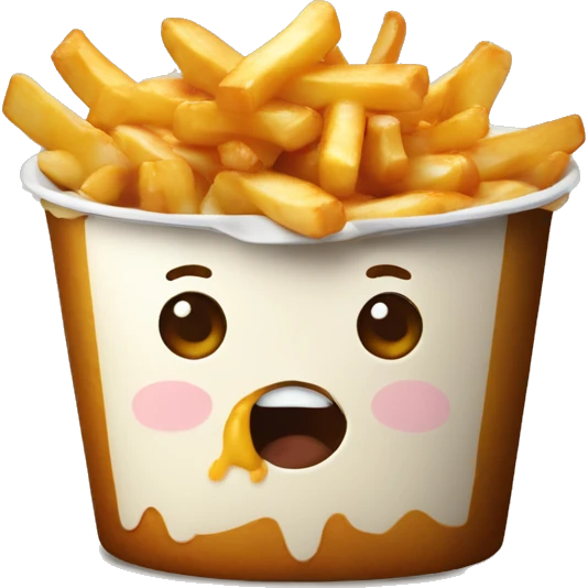 Poutine qui mange une bruine  emoji