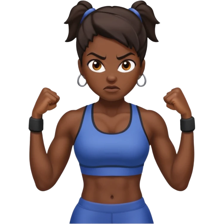 female gym trainer angry emoji