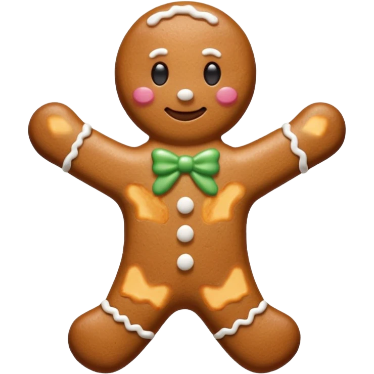 Omino di pan di zenzero con solo glassa bianca  emoji