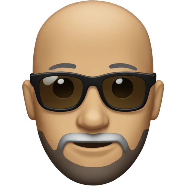bald man with a beard and sunglasses emoji