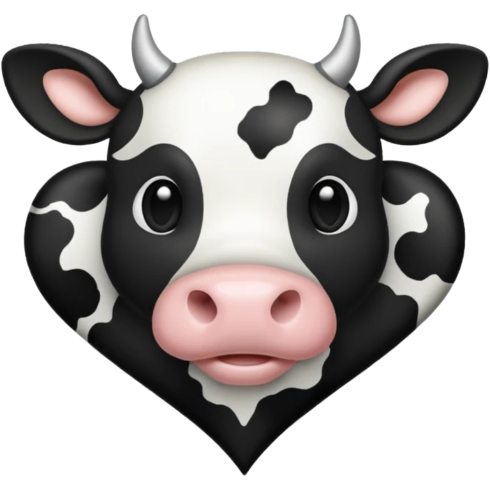 Cow print heart emoji