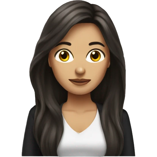 Long hair brunette mob wife emoji