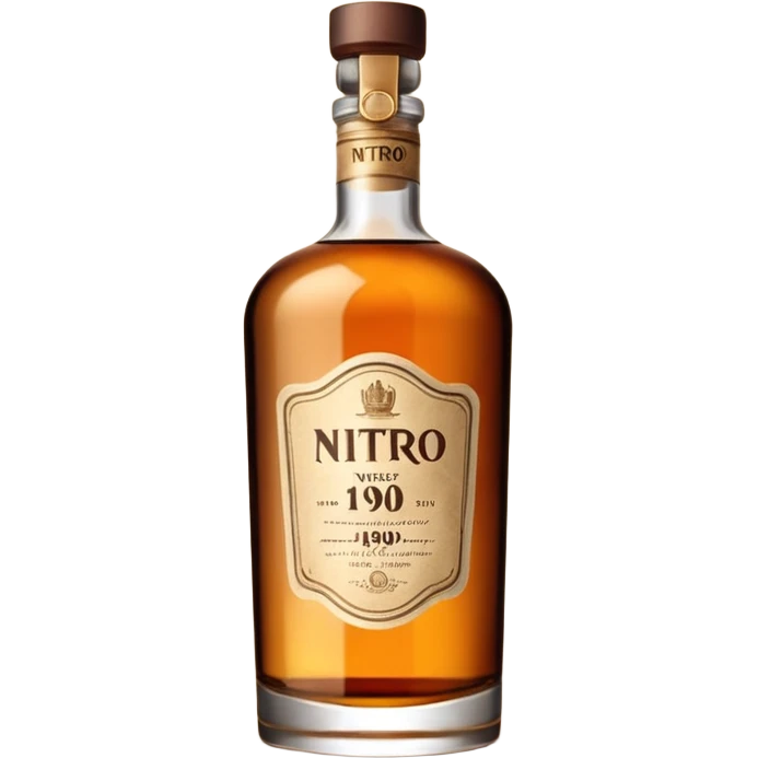 Whiskey Flasche MIT DER AUFSCHRIFT NITRO WHISKY 1990 emoji