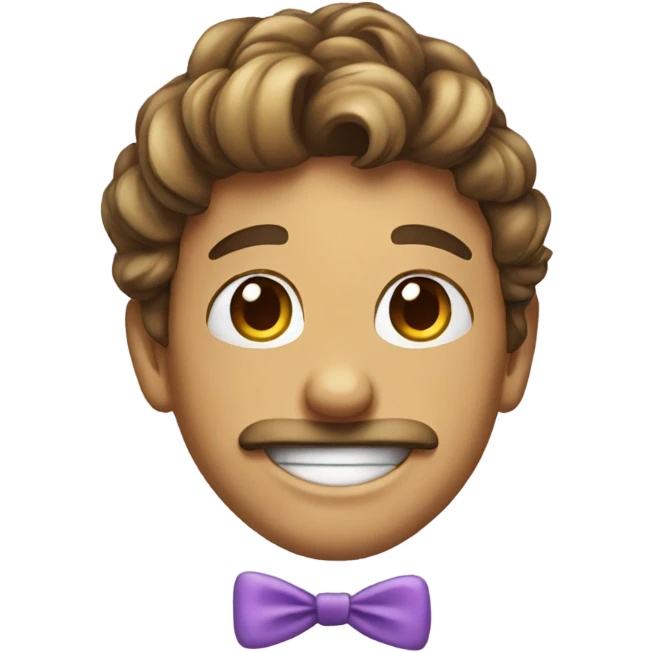 smiling with a bow emoji