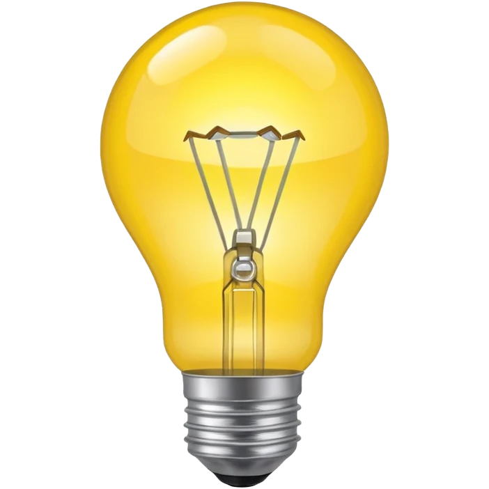 create a lightbulb with the center of it glowing. emoji