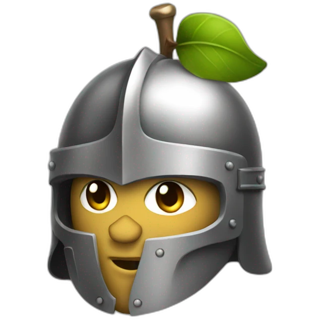 knight with apple helmet emoji