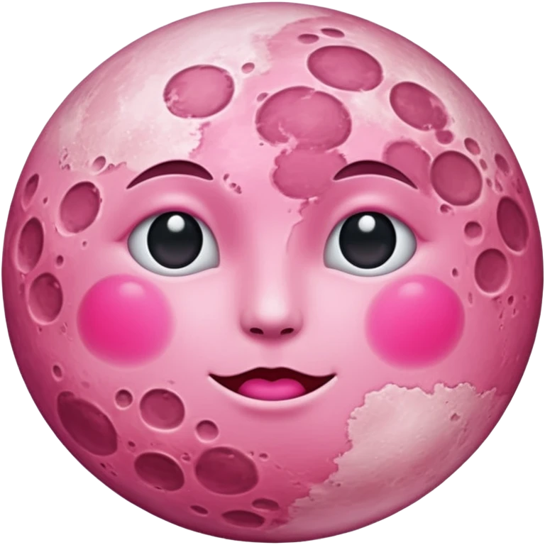 a pink full moon emoji