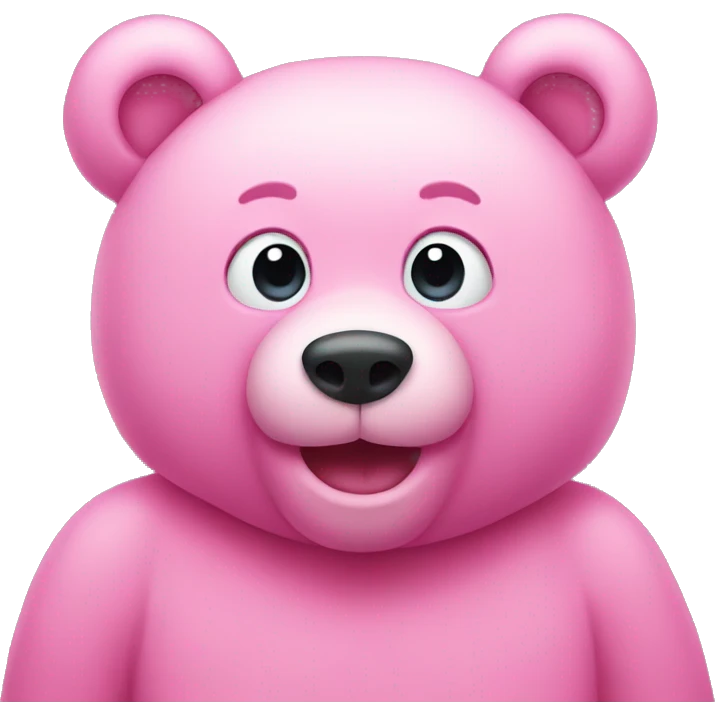 Pink bear emoji