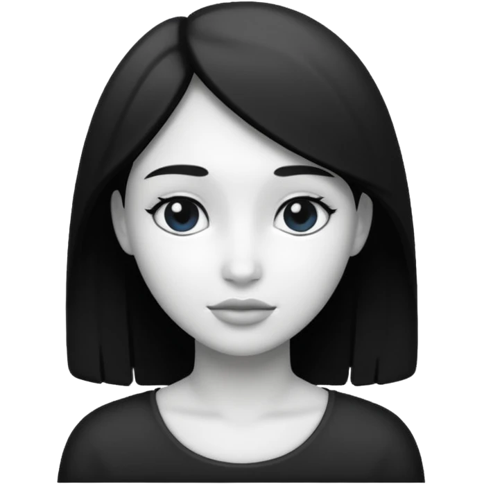 Tender Portrait female B&W emoji