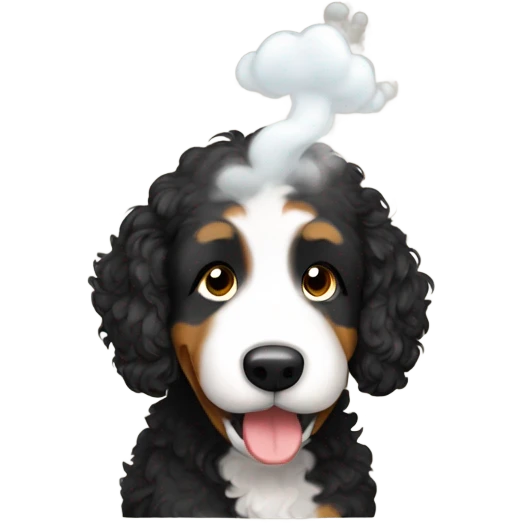 bernedoodle farting emoji
